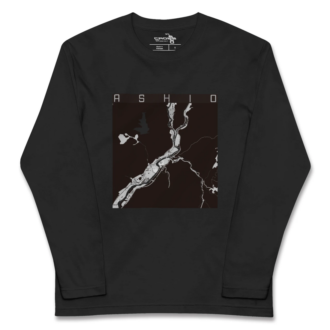 【足尾(栃木県)】地図柄ロングスリーブTシャツ