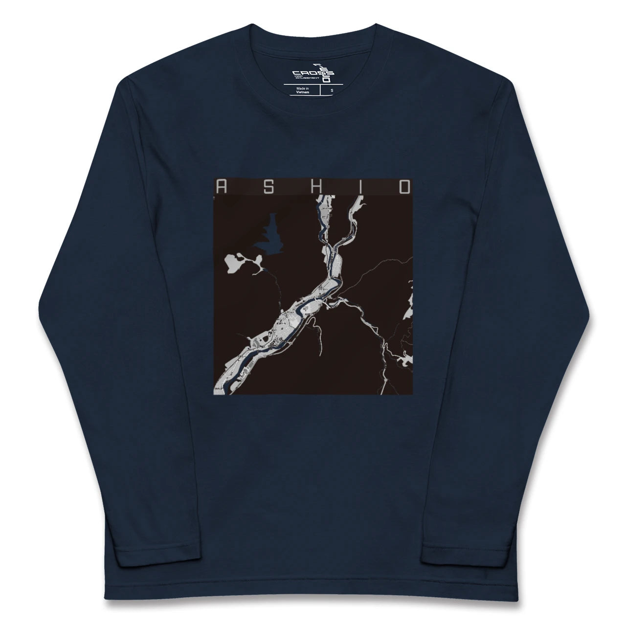 【足尾(栃木県)】地図柄ロングスリーブTシャツ