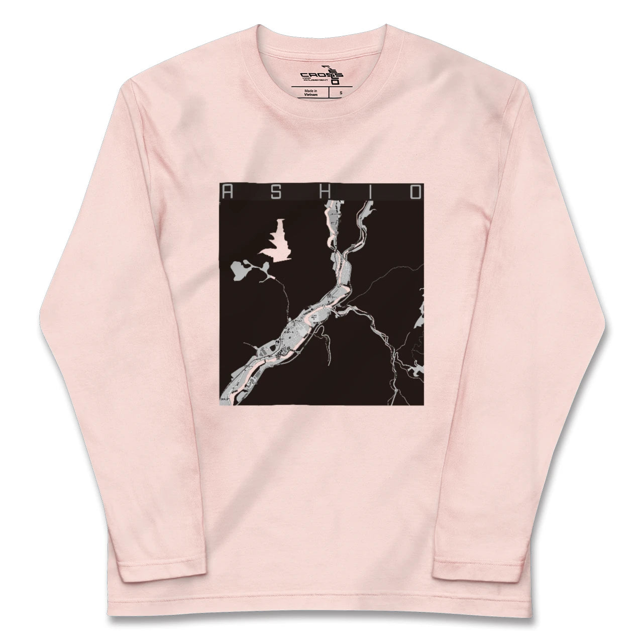 【足尾(栃木県)】地図柄ロングスリーブTシャツ