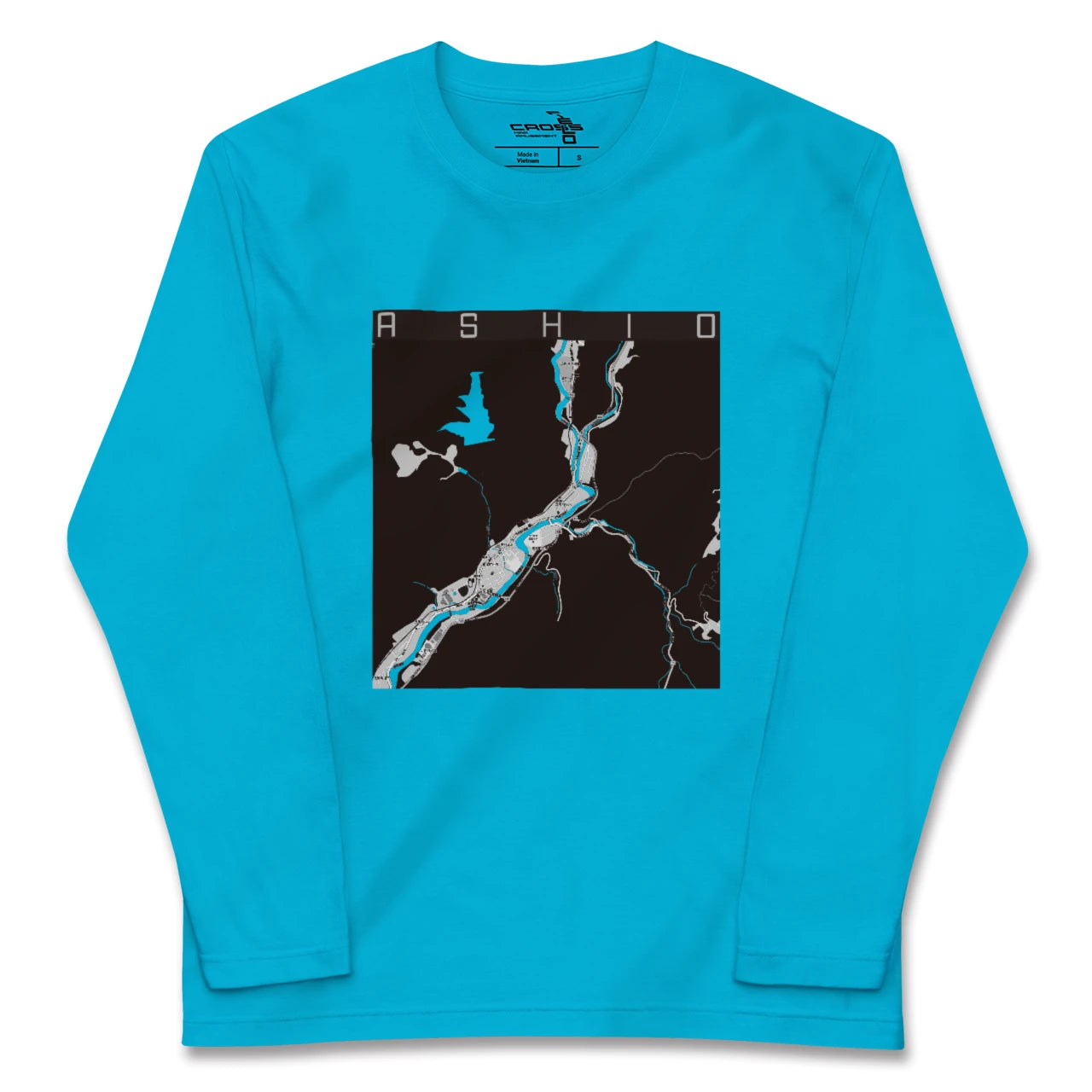 【足尾(栃木県)】地図柄ロングスリーブTシャツ