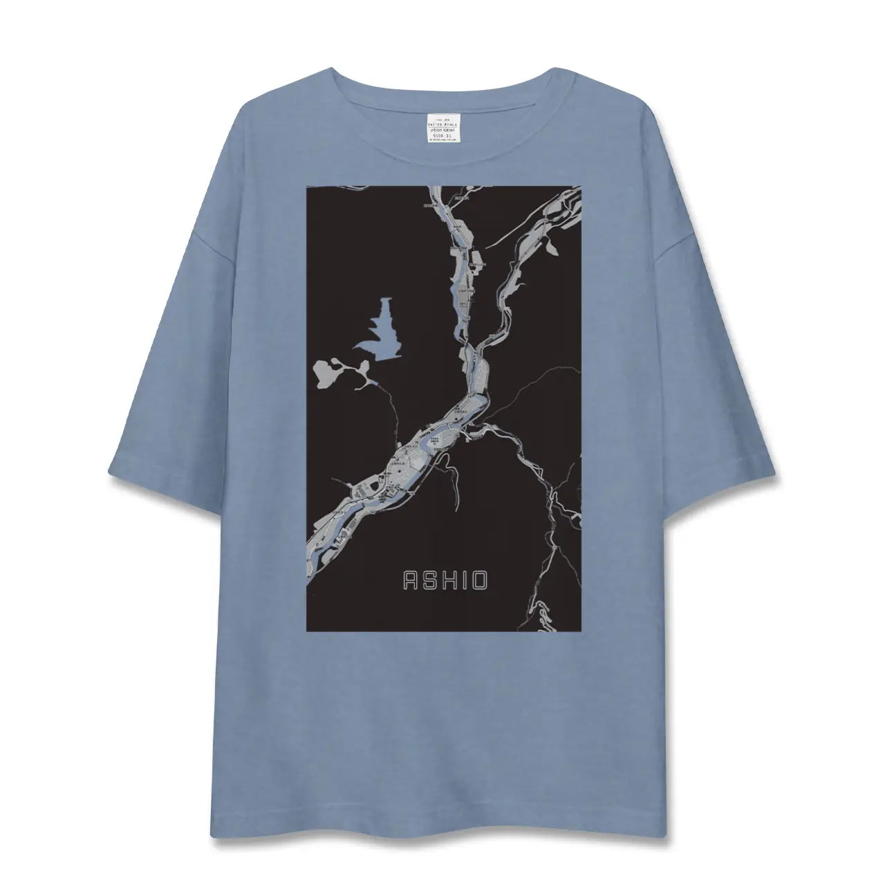 【足尾(栃木県)】地図柄ビッグシルエットTシャツ