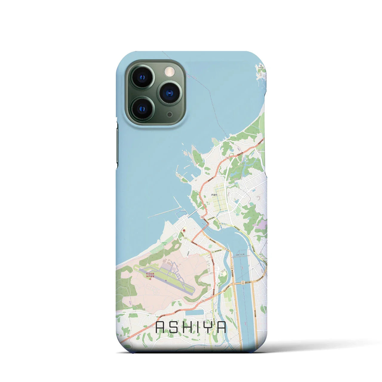【芦屋(福岡県)】地図柄iPhoneケース(バックカバータイプ)