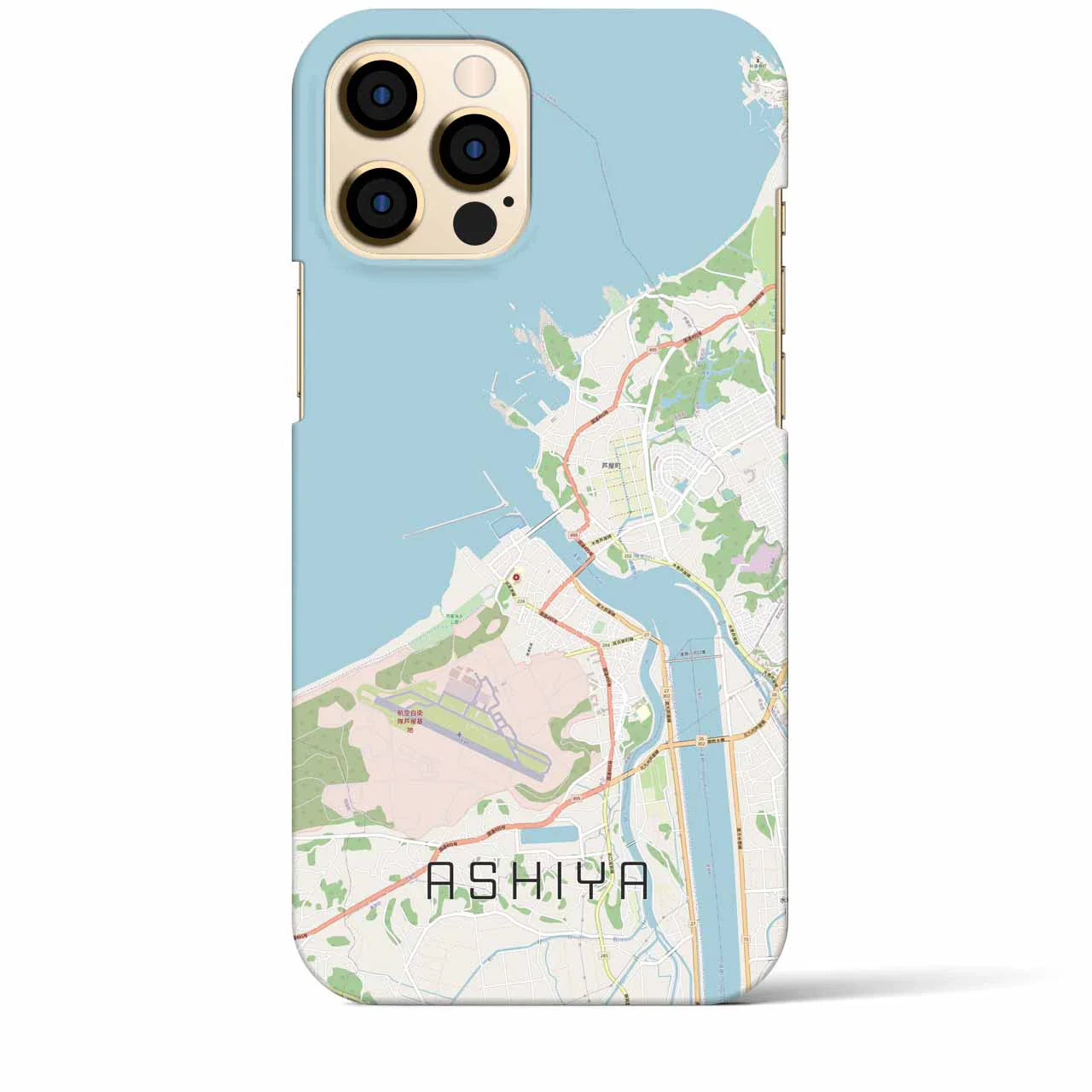 【芦屋(福岡県)】地図柄iPhoneケース(バックカバータイプ)