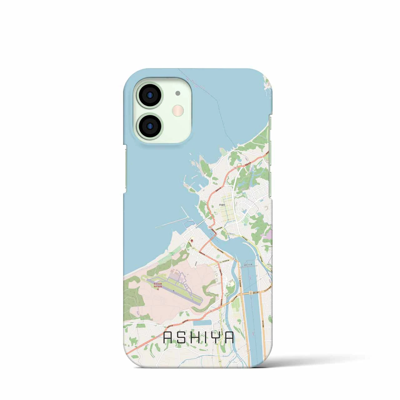 【芦屋(福岡県)】地図柄iPhoneケース(バックカバータイプ)