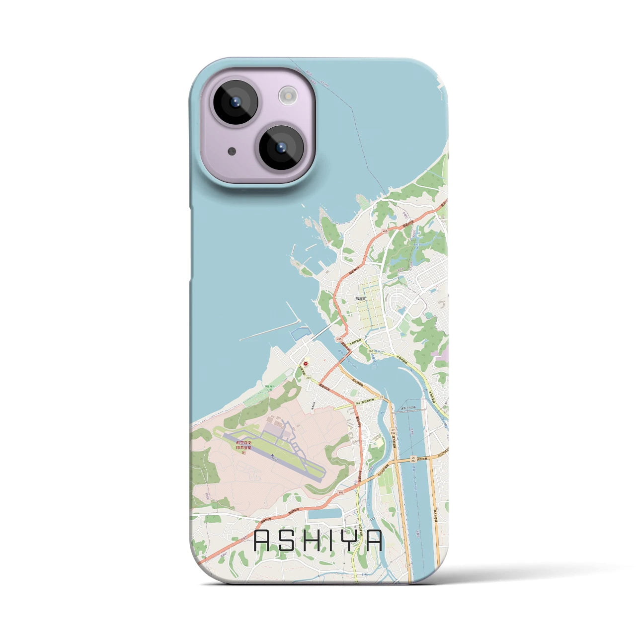 【芦屋(福岡県)】地図柄iPhoneケース(バックカバータイプ)