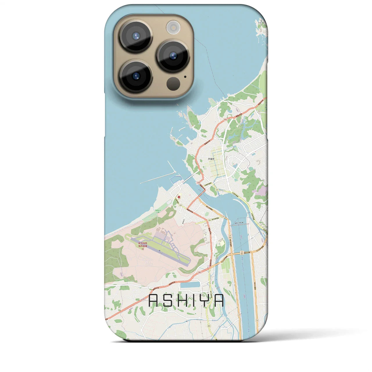 【芦屋(福岡県)】地図柄iPhoneケース(バックカバータイプ)