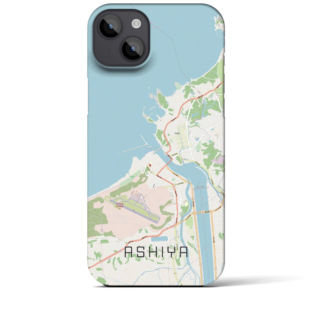 【芦屋(福岡県)】地図柄iPhoneケース(バックカバータイプ)