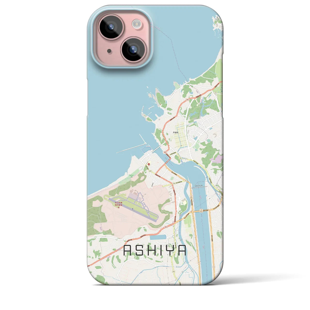 【芦屋(福岡県)】地図柄iPhoneケース(バックカバータイプ)