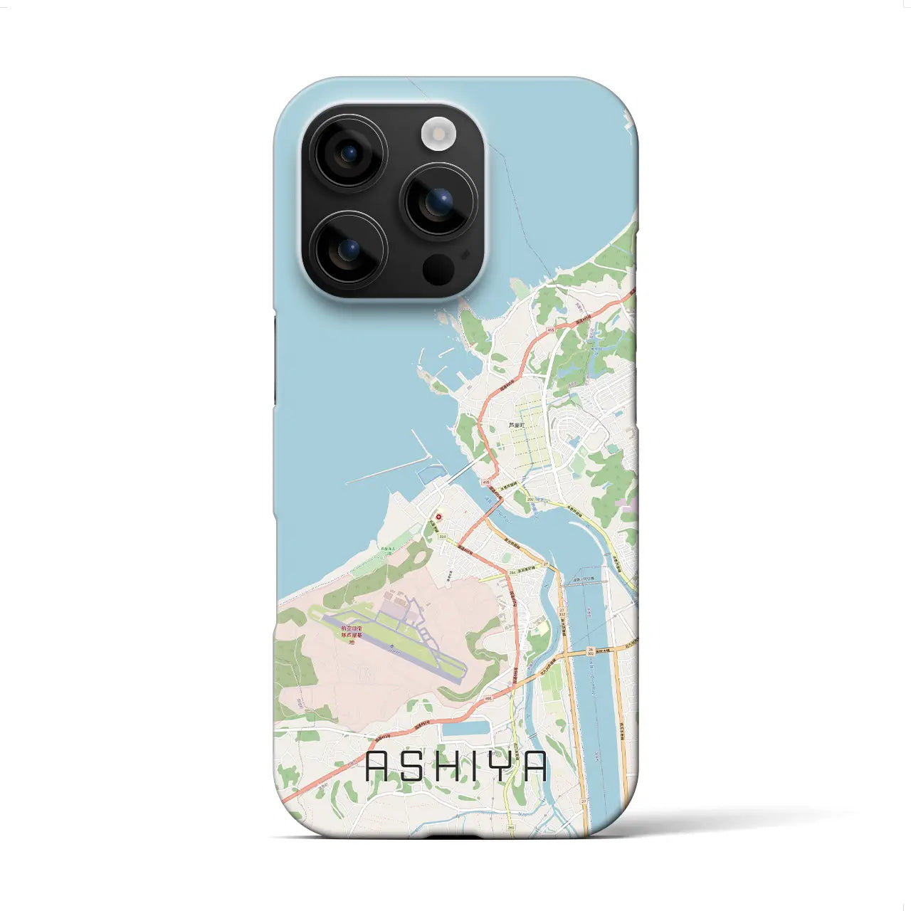 【芦屋(福岡県)】地図柄iPhoneケース(バックカバータイプ)