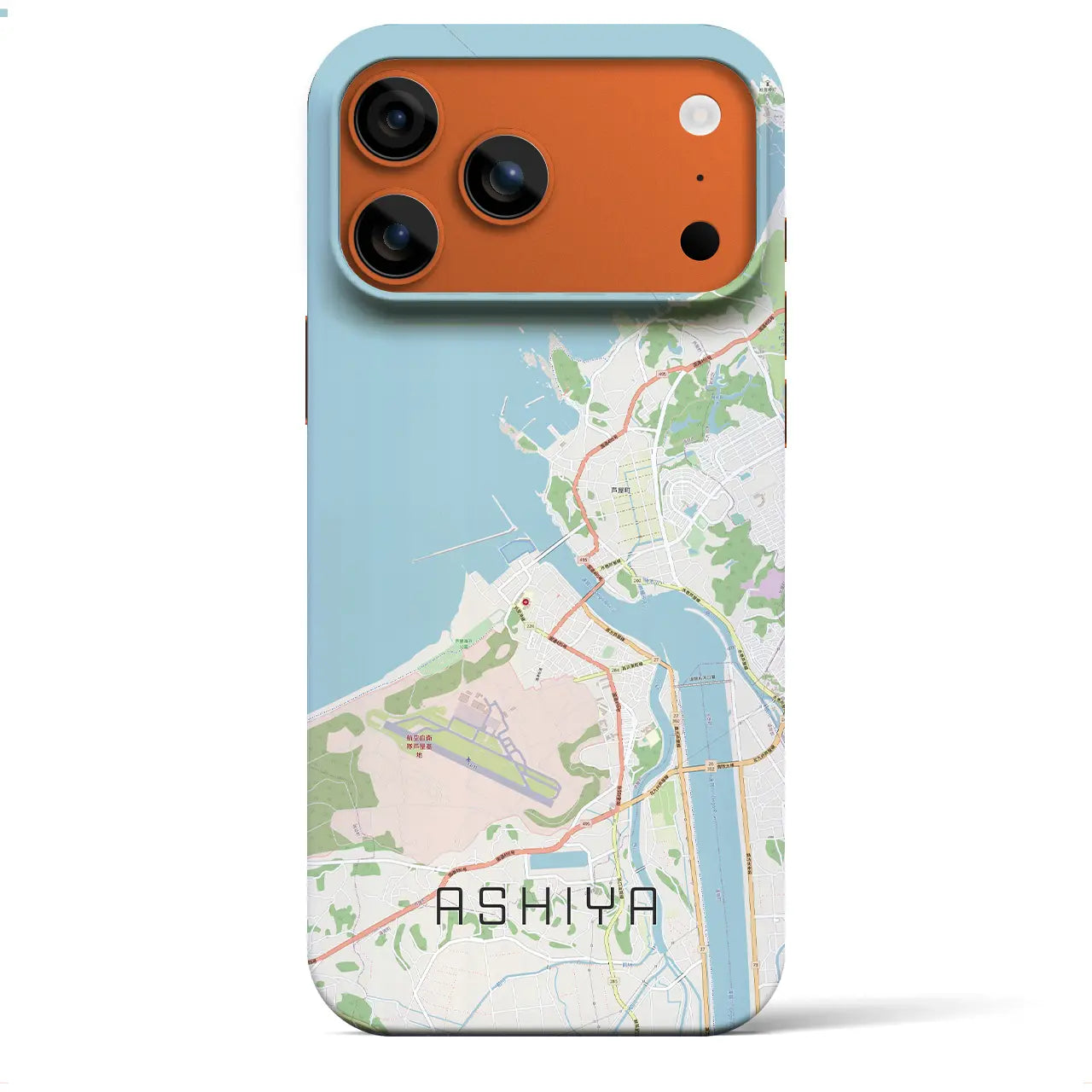【芦屋(福岡県)】地図柄iPhoneケース(バックカバータイプ)