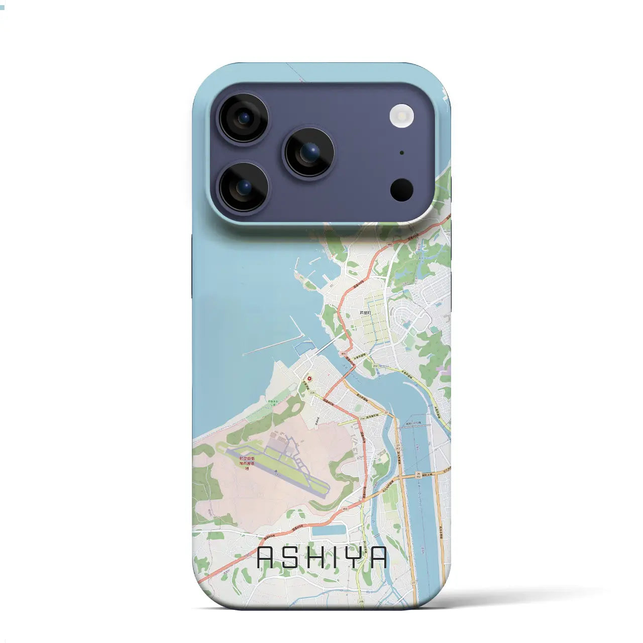 【芦屋(福岡県)】地図柄iPhoneケース(バックカバータイプ)