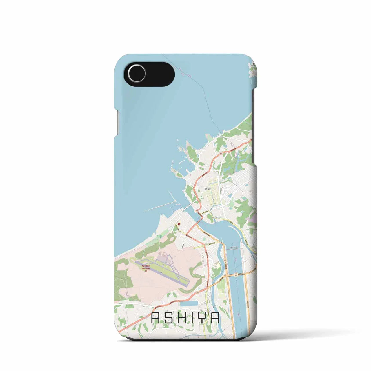 【芦屋(福岡県)】地図柄iPhoneケース(バックカバータイプ)