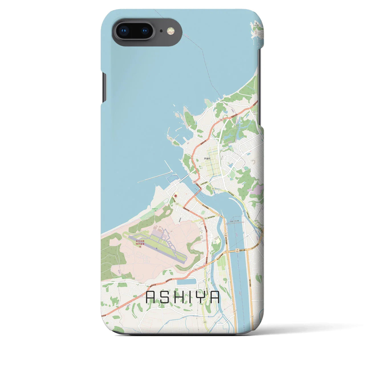 【芦屋(福岡県)】地図柄iPhoneケース(バックカバータイプ)