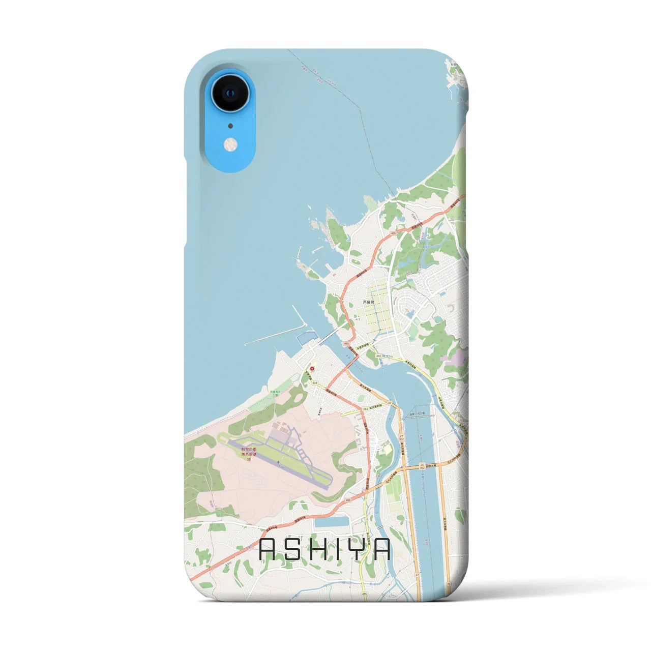 【芦屋(福岡県)】地図柄iPhoneケース(バックカバータイプ)