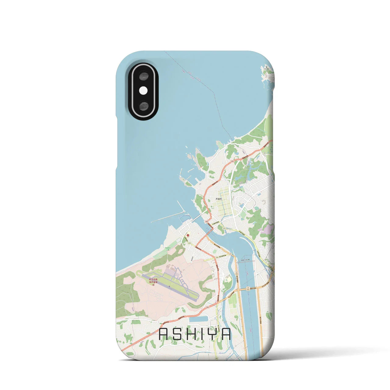 【芦屋(福岡県)】地図柄iPhoneケース(バックカバータイプ)