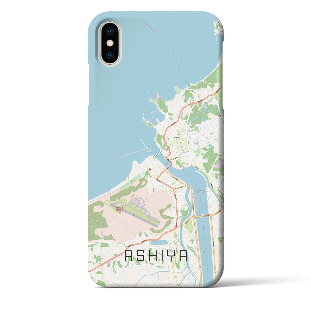 【芦屋(福岡県)】地図柄iPhoneケース(バックカバータイプ)