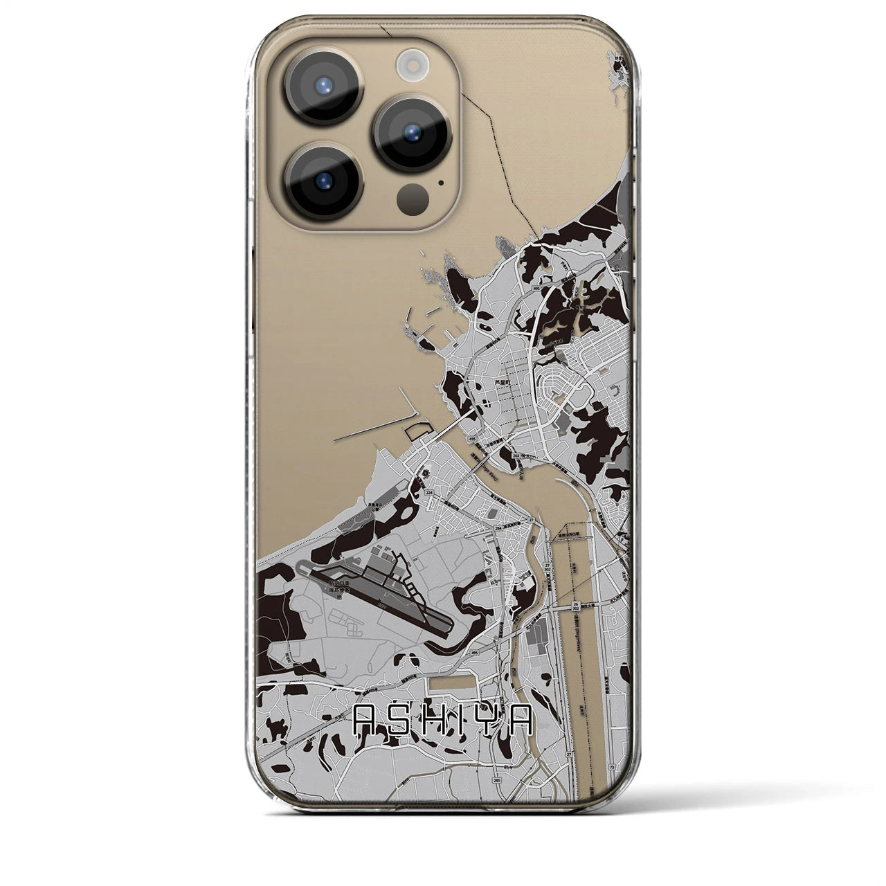 【芦屋(福岡県)】地図柄iPhoneケース(クリアタイプ)