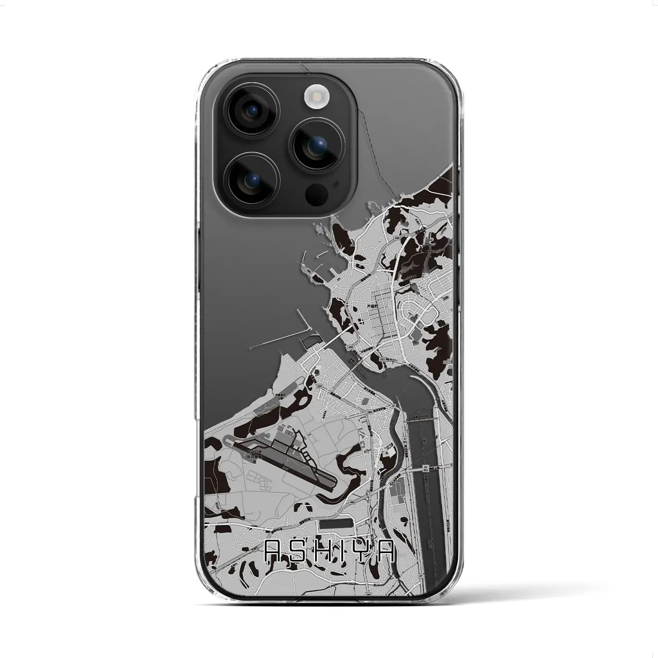 【芦屋(福岡県)】地図柄iPhoneケース(クリアタイプ)