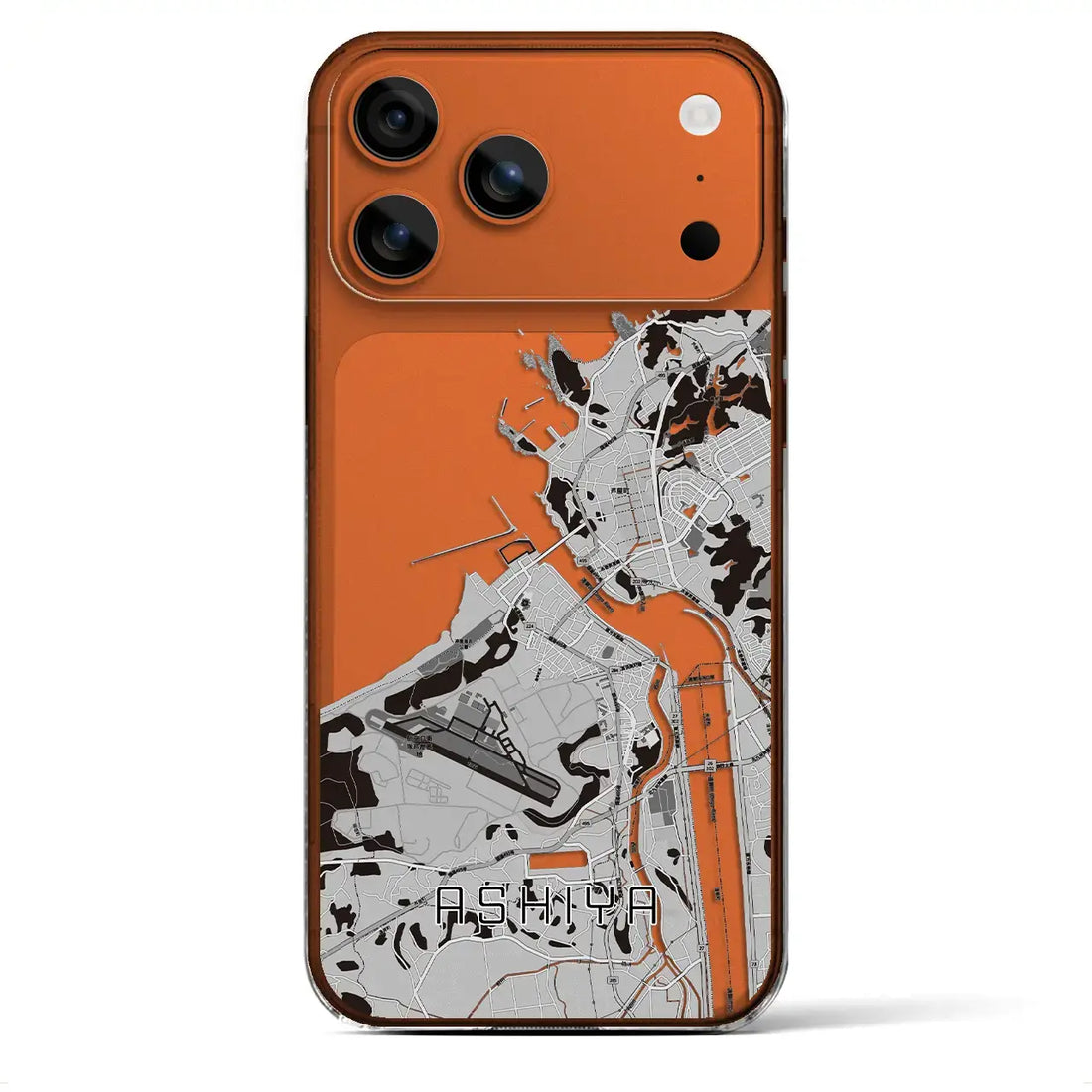 【芦屋(福岡県)】地図柄iPhoneケース(クリアタイプ)