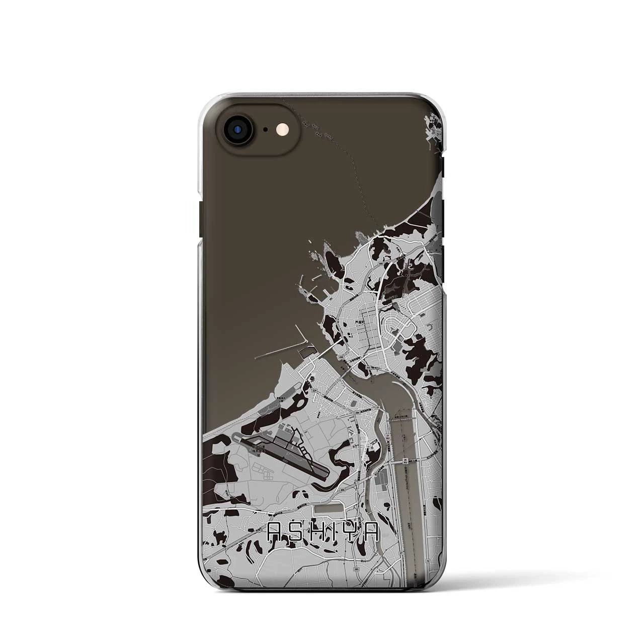 【芦屋(福岡県)】地図柄iPhoneケース(クリアタイプ)