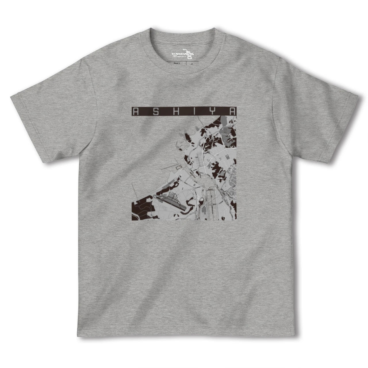 【芦屋(福岡県)(福岡県)】地図柄ヘビーウェイトTシャツ