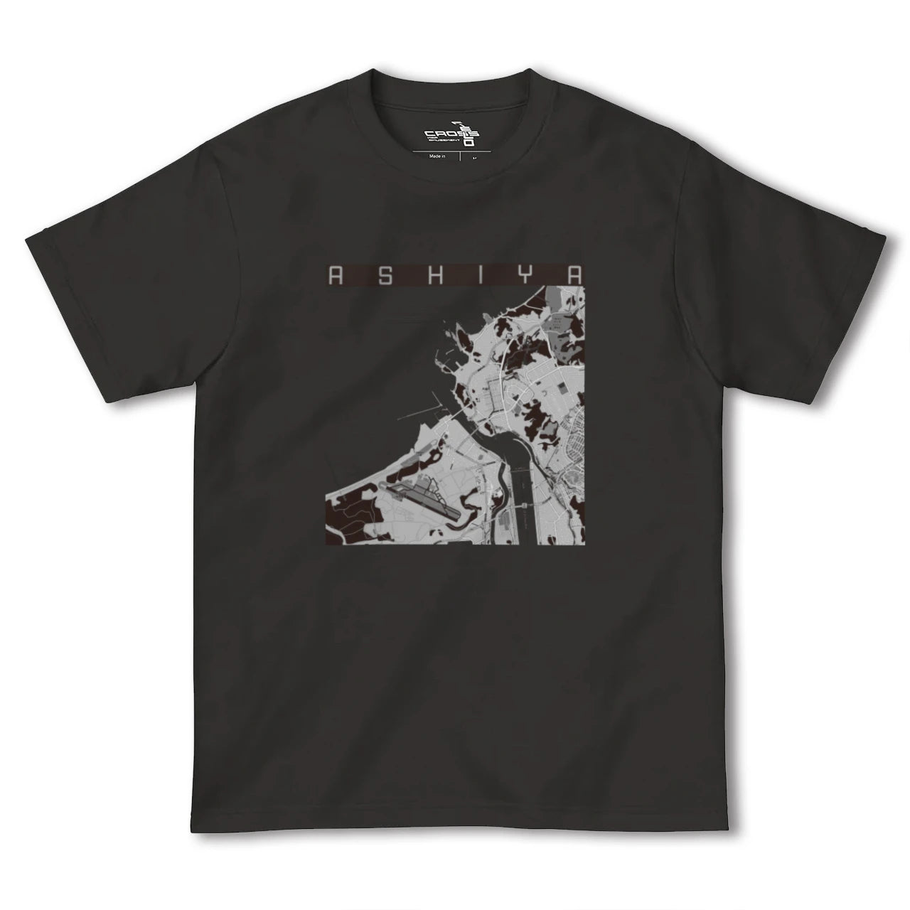 【芦屋(福岡県)(福岡県)】地図柄ヘビーウェイトTシャツ