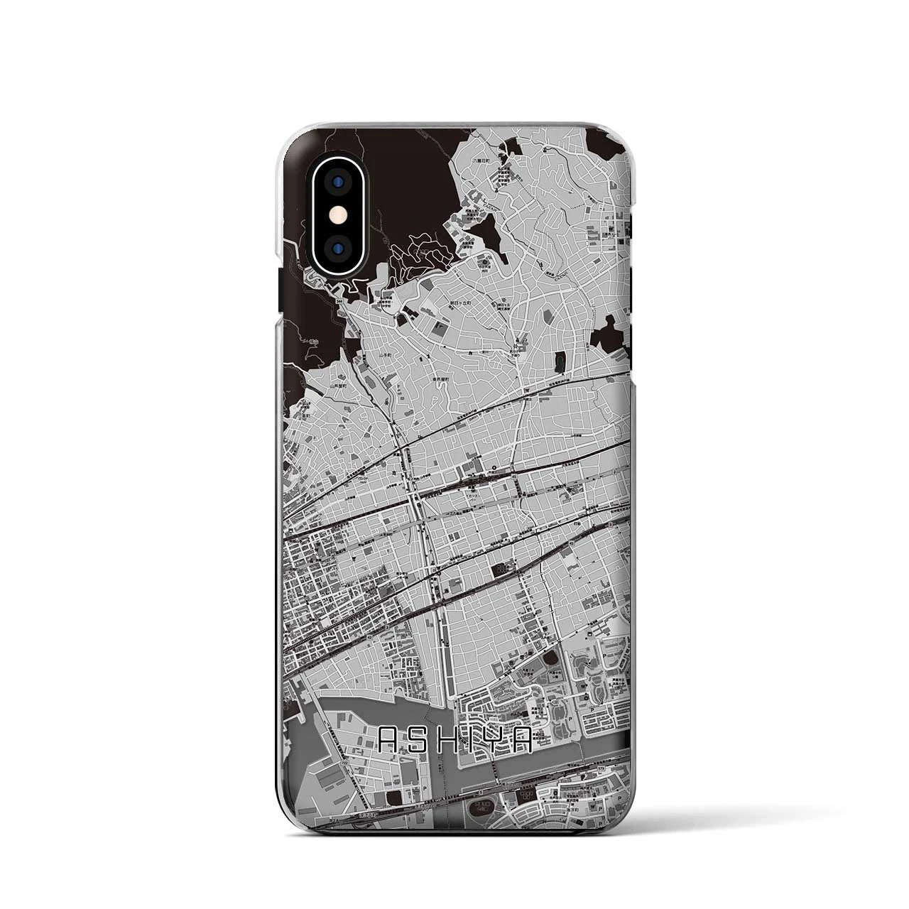 【芦屋(兵庫県)】地図柄iPhoneケース(クリアタイプ)