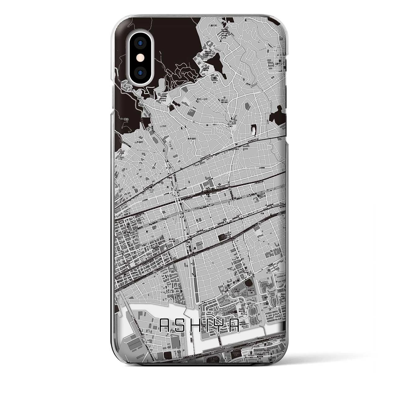 【芦屋(兵庫県)】地図柄iPhoneケース(クリアタイプ)