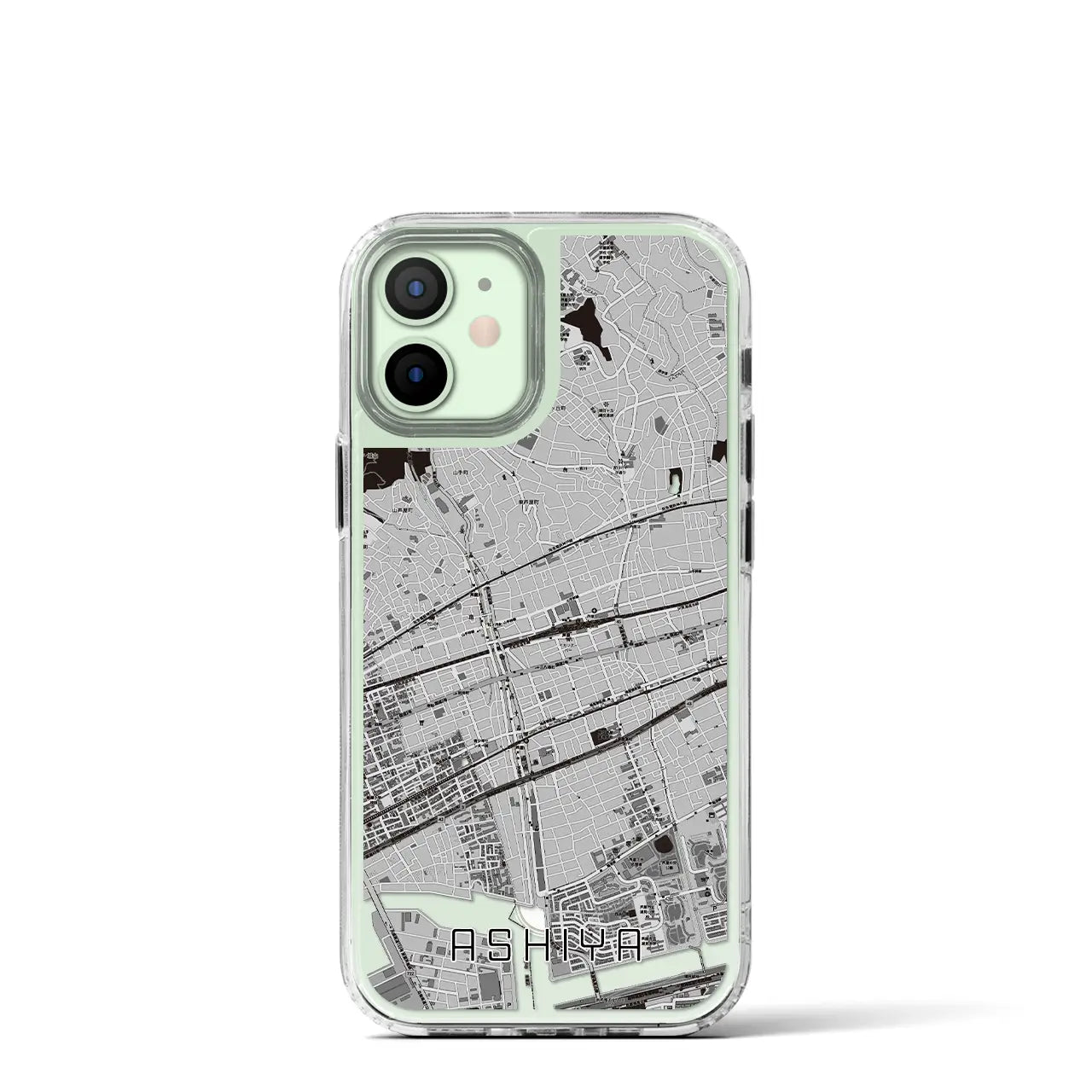 【芦屋(兵庫県)】地図柄iPhoneケース(MagSafeタイプ)