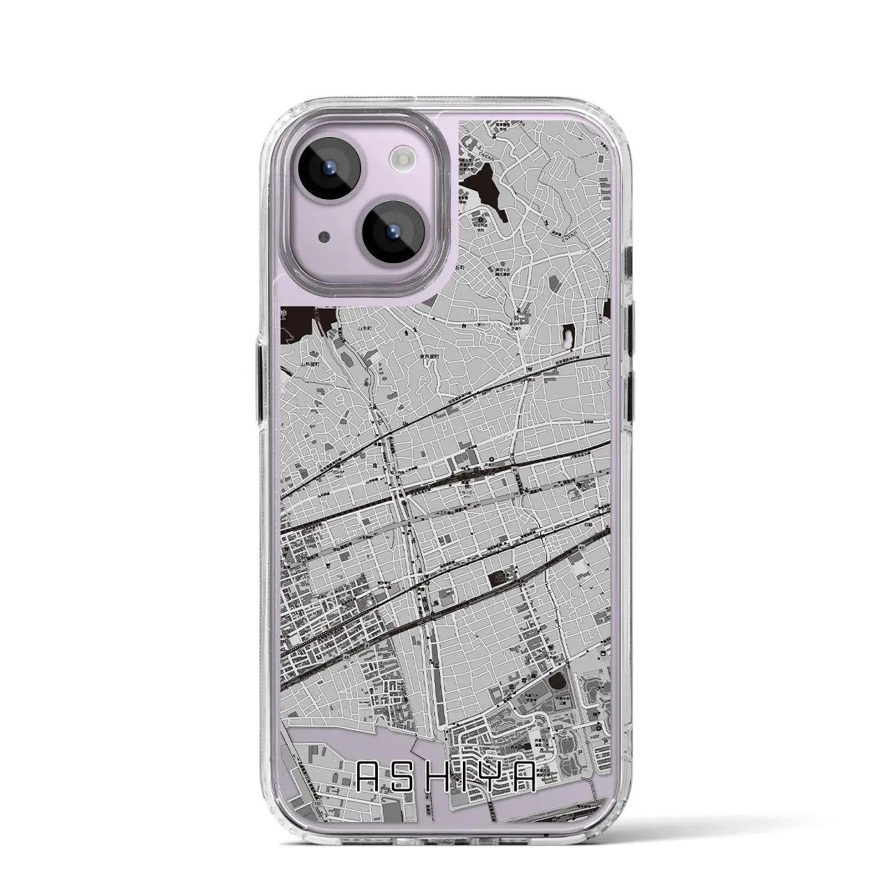 【芦屋(兵庫県)】地図柄iPhoneケース(MagSafeタイプ)