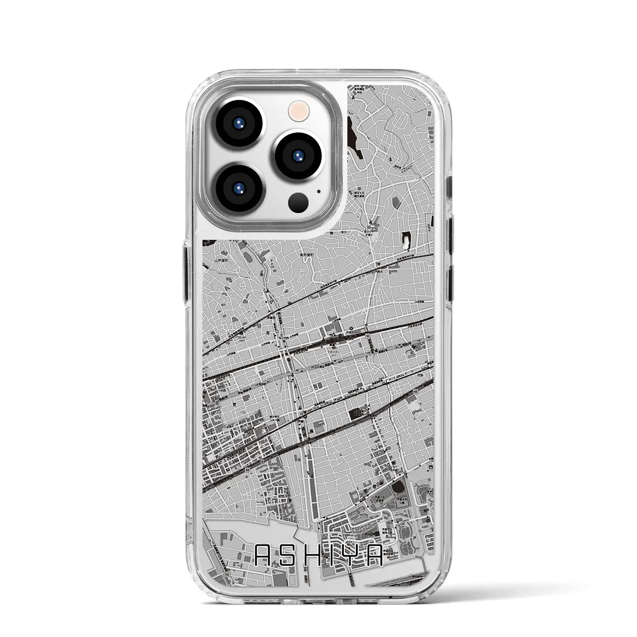 【芦屋(兵庫県)】地図柄iPhoneケース(MagSafeタイプ)