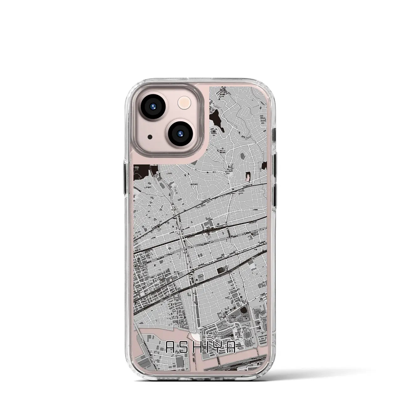 【芦屋(兵庫県)】地図柄iPhoneケース(MagSafeタイプ)