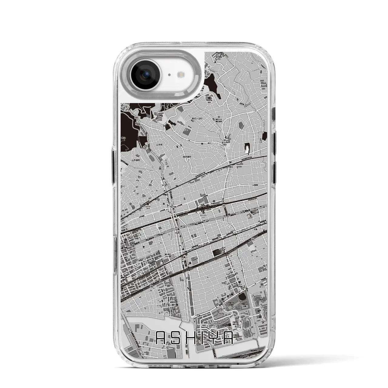 【芦屋(兵庫県)】地図柄iPhoneケース(MagSafeタイプ)