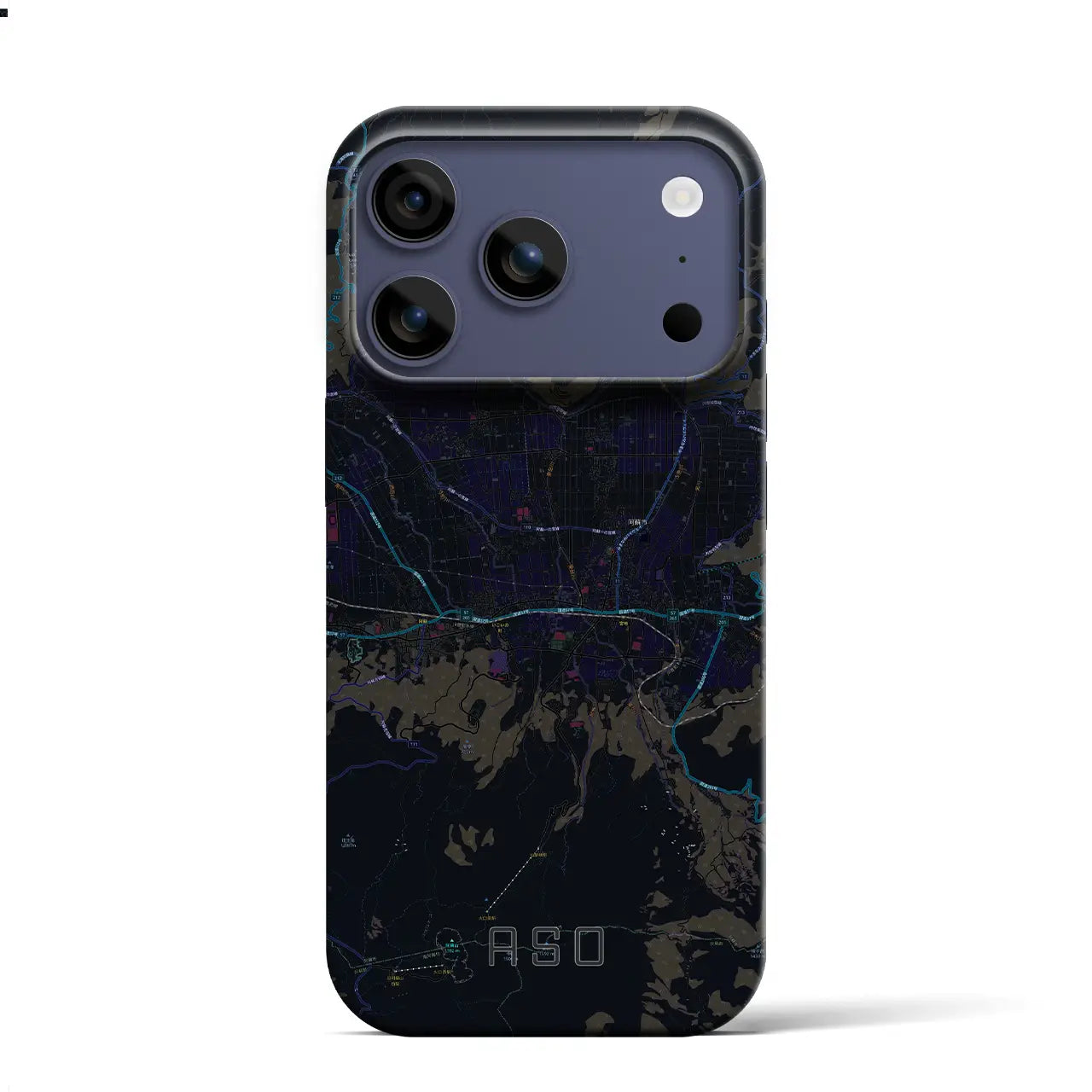 【阿蘇2(熊本県)】地図柄iPhoneケース(バックカバータイプ)