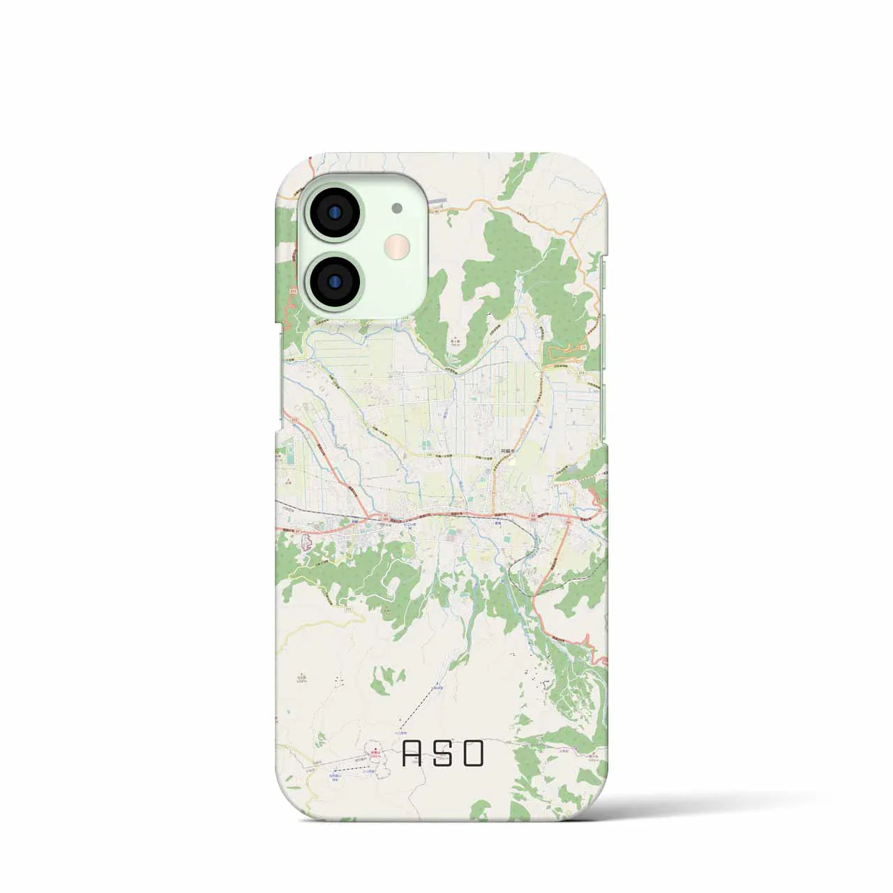 【阿蘇2(熊本県)】地図柄iPhoneケース(バックカバータイプ)