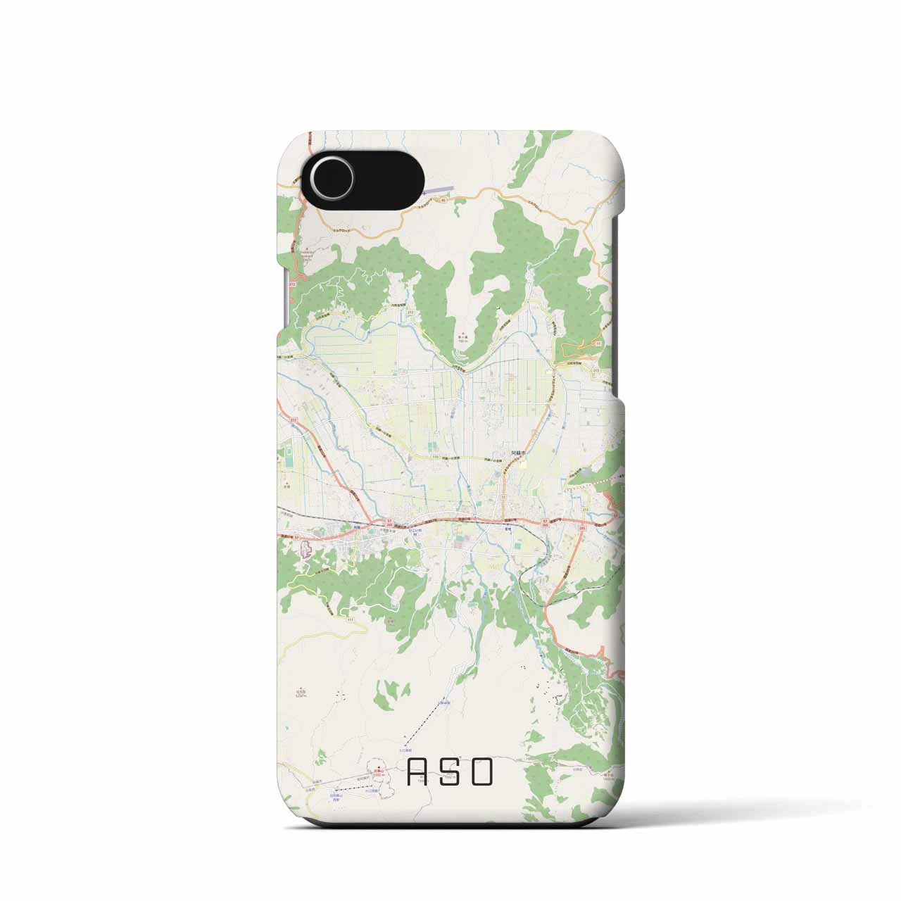 【阿蘇2(熊本県)】地図柄iPhoneケース(バックカバータイプ)