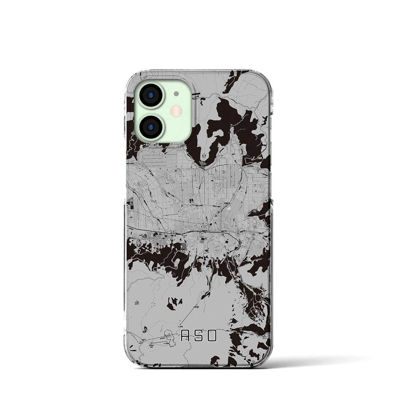 【阿蘇2(熊本県)】地図柄iPhoneケース(クリアタイプ)