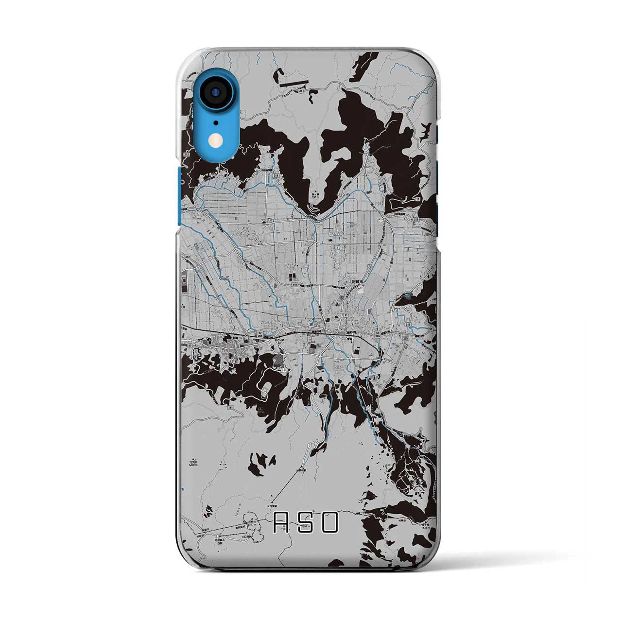 【阿蘇2(熊本県)】地図柄iPhoneケース(クリアタイプ)