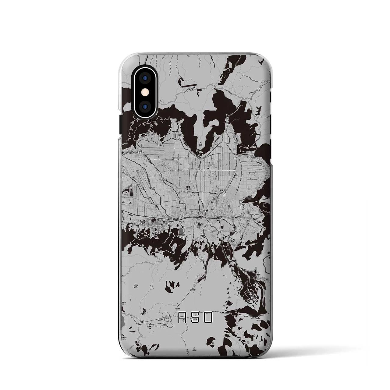 【阿蘇2(熊本県)】地図柄iPhoneケース(クリアタイプ)