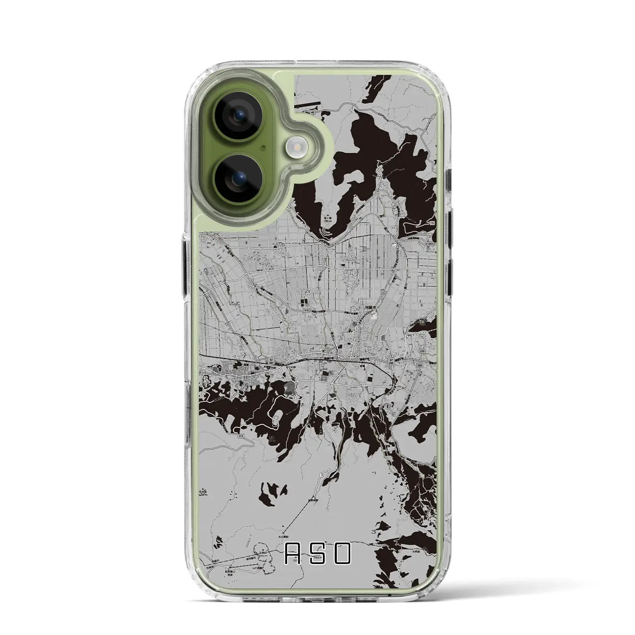 【阿蘇2(熊本県)】地図柄iPhoneケース(MagSafeタイプ)