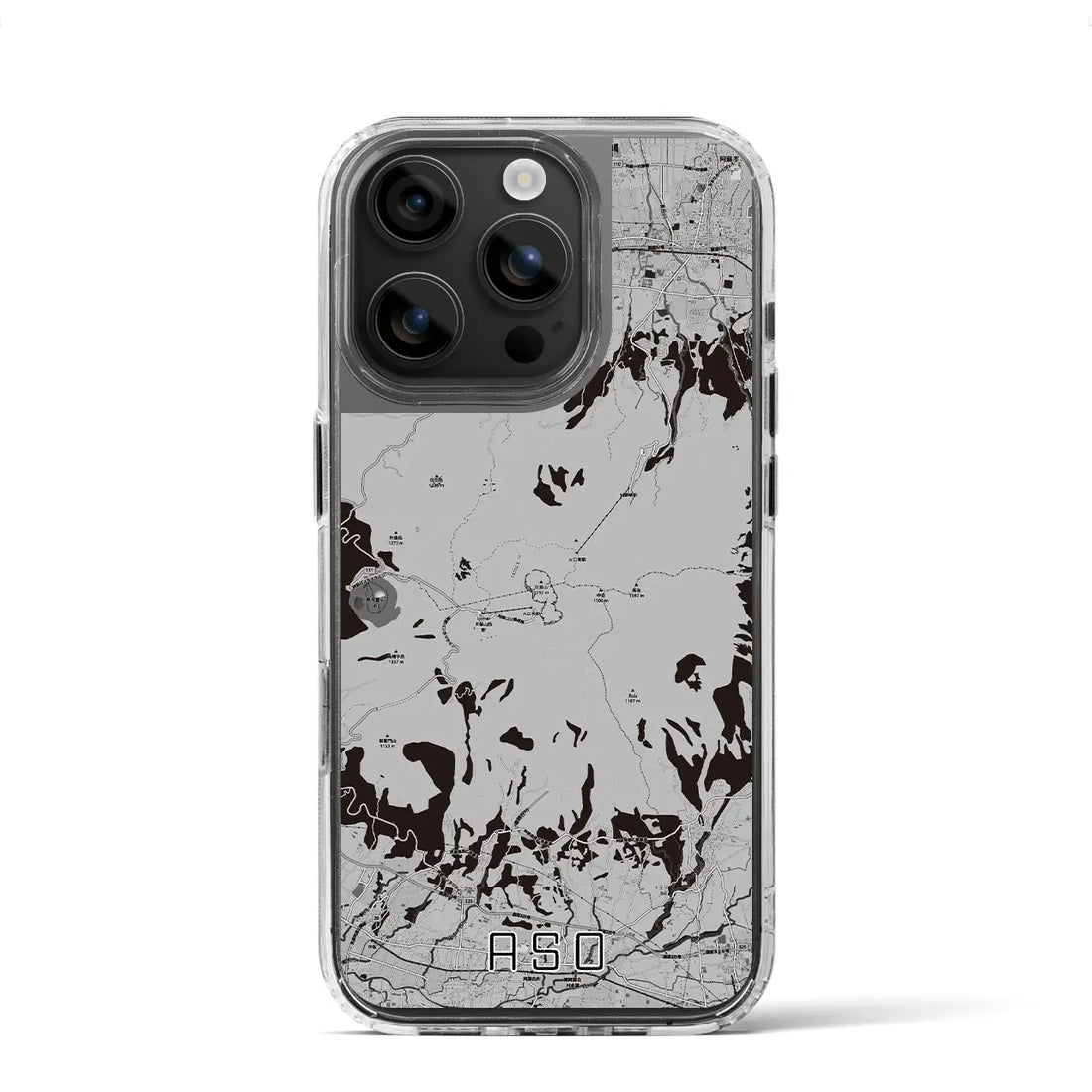 【阿蘇(熊本県)】地図柄iPhoneケース(MagSafeタイプ)