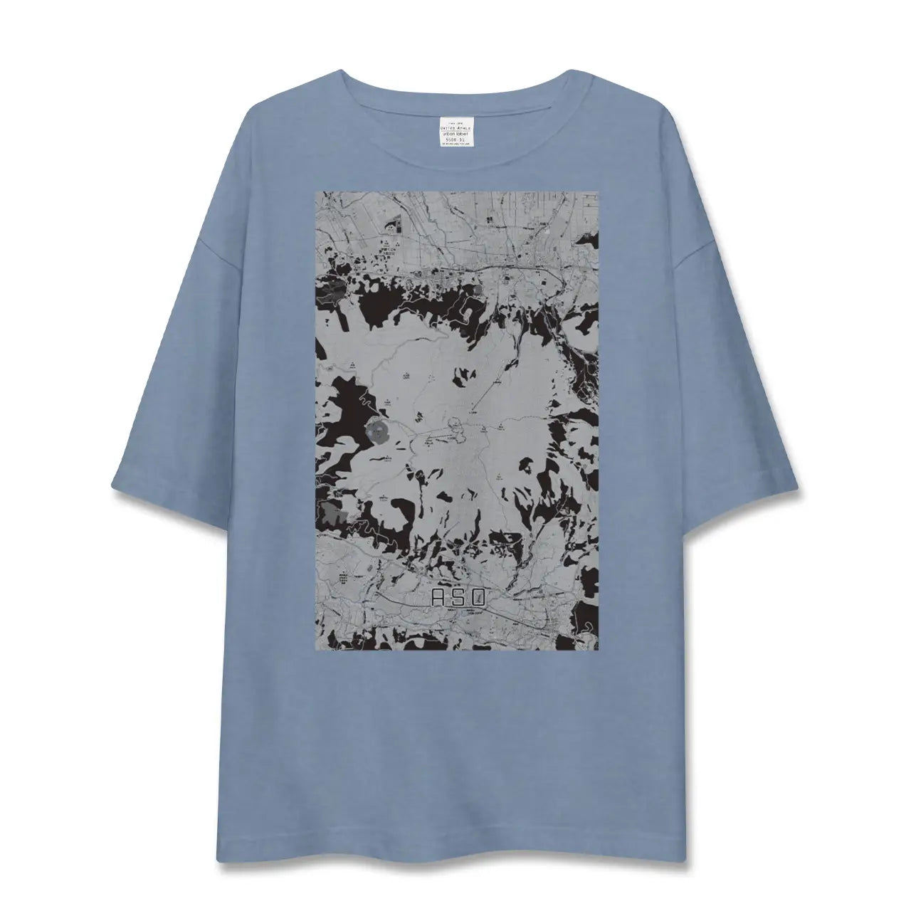【阿蘇(熊本県)】地図柄ビッグシルエットTシャツ