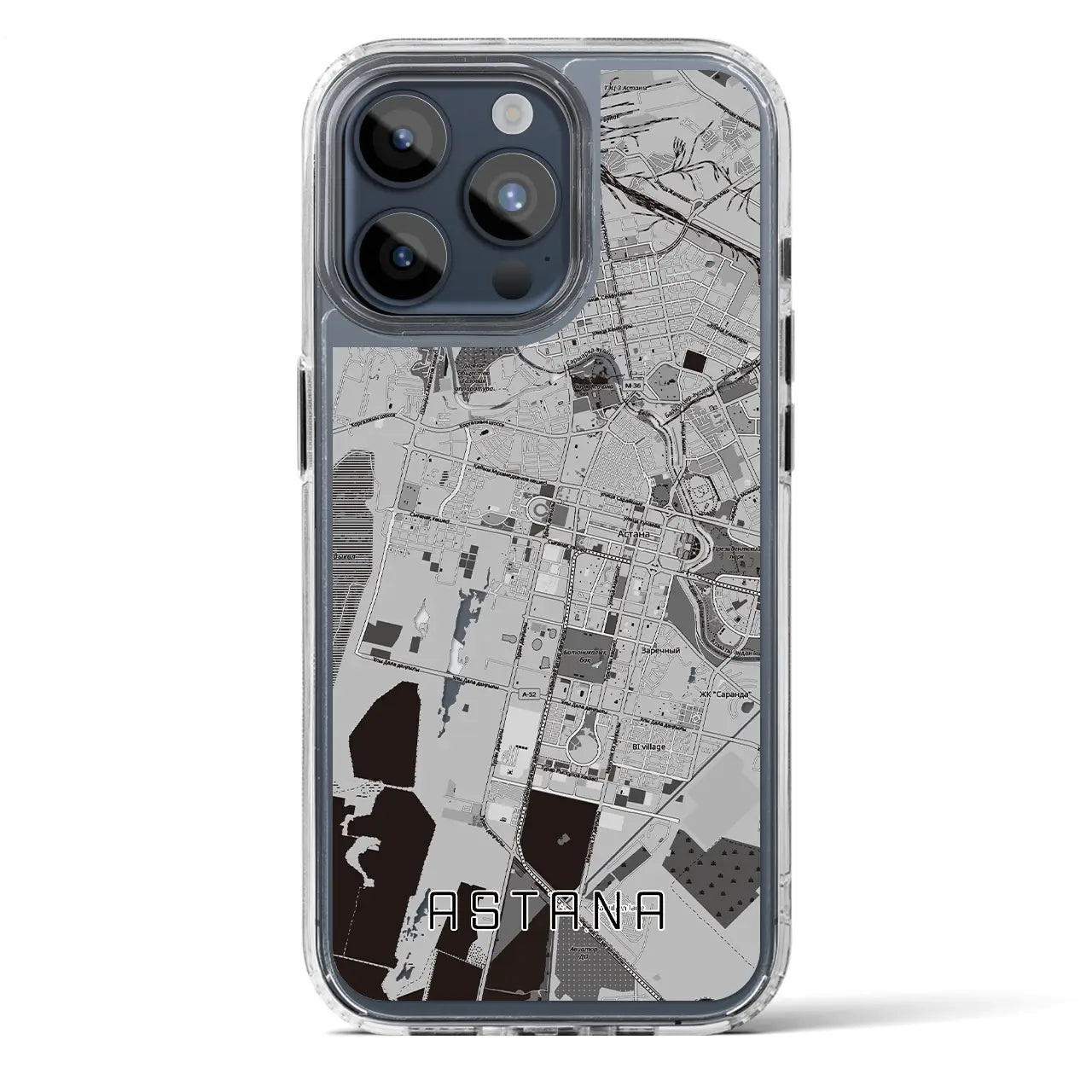 【アスタナ(カザフスタン)】地図柄iPhoneケース(MagSafeタイプ)
