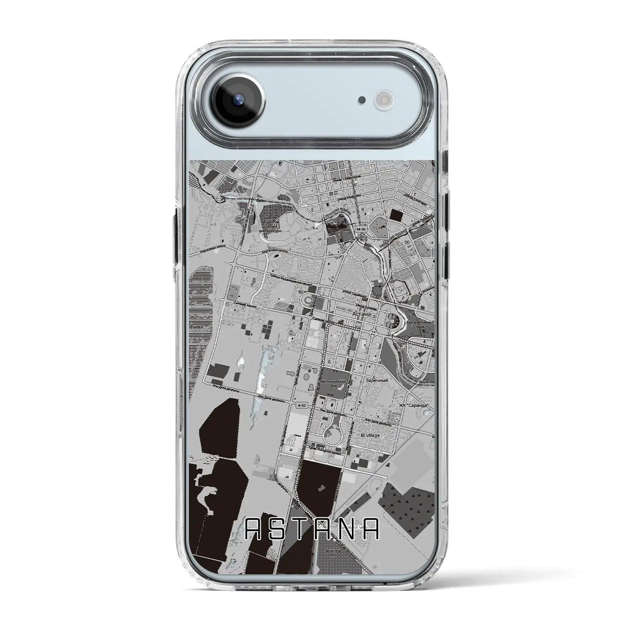 【アスタナ(カザフスタン)】地図柄iPhoneケース(MagSafeタイプ)