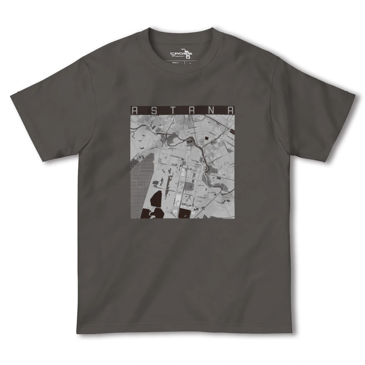 【アスタナ(カザフスタン)】地図柄ヘビーウェイトTシャツ