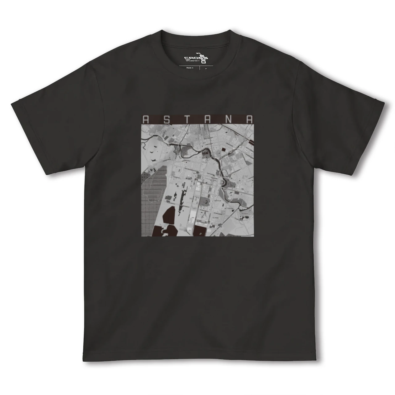 【アスタナ(カザフスタン)】地図柄ヘビーウェイトTシャツ