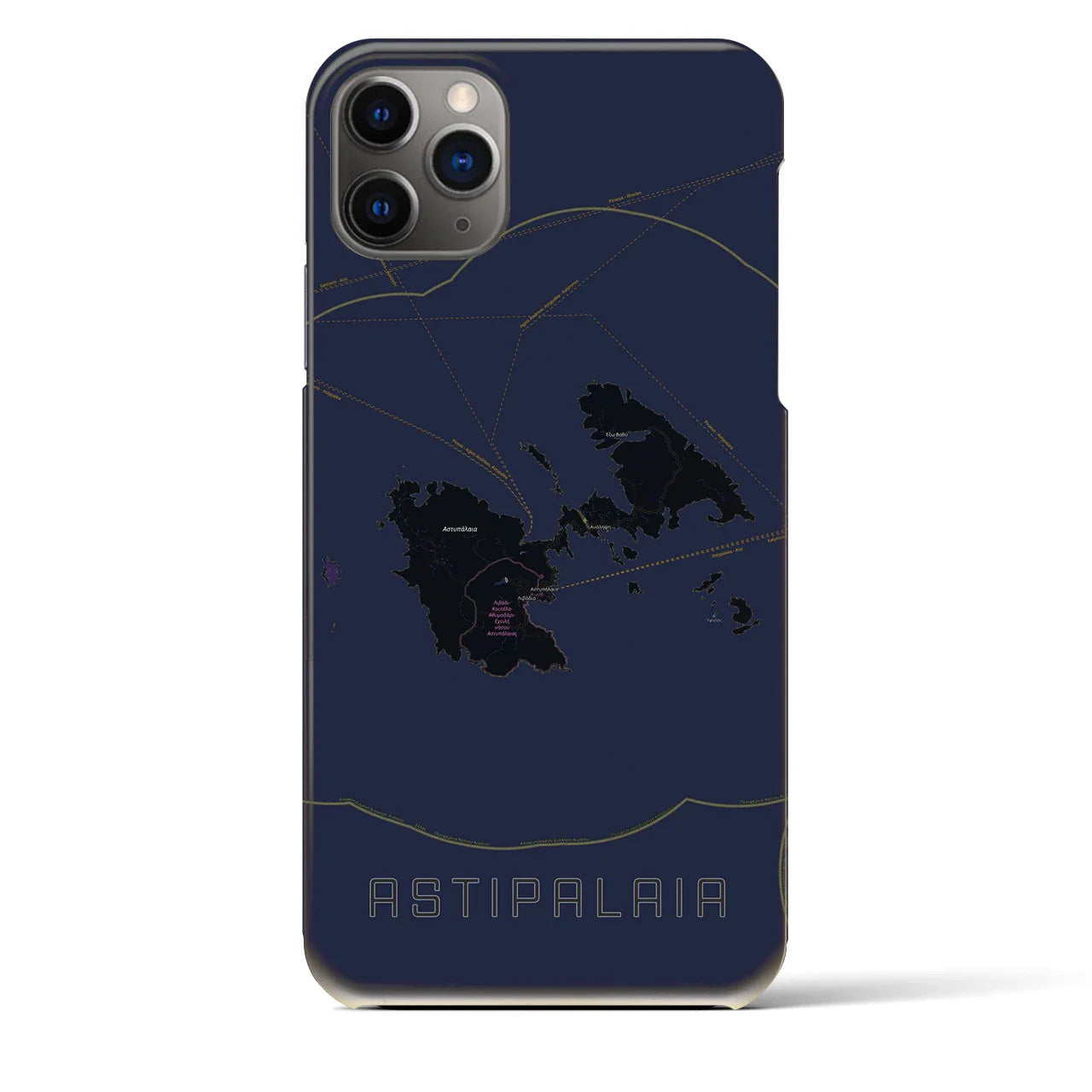【アスティパレア(ギリシャ)】地図柄iPhoneケース(バックカバータイプ)