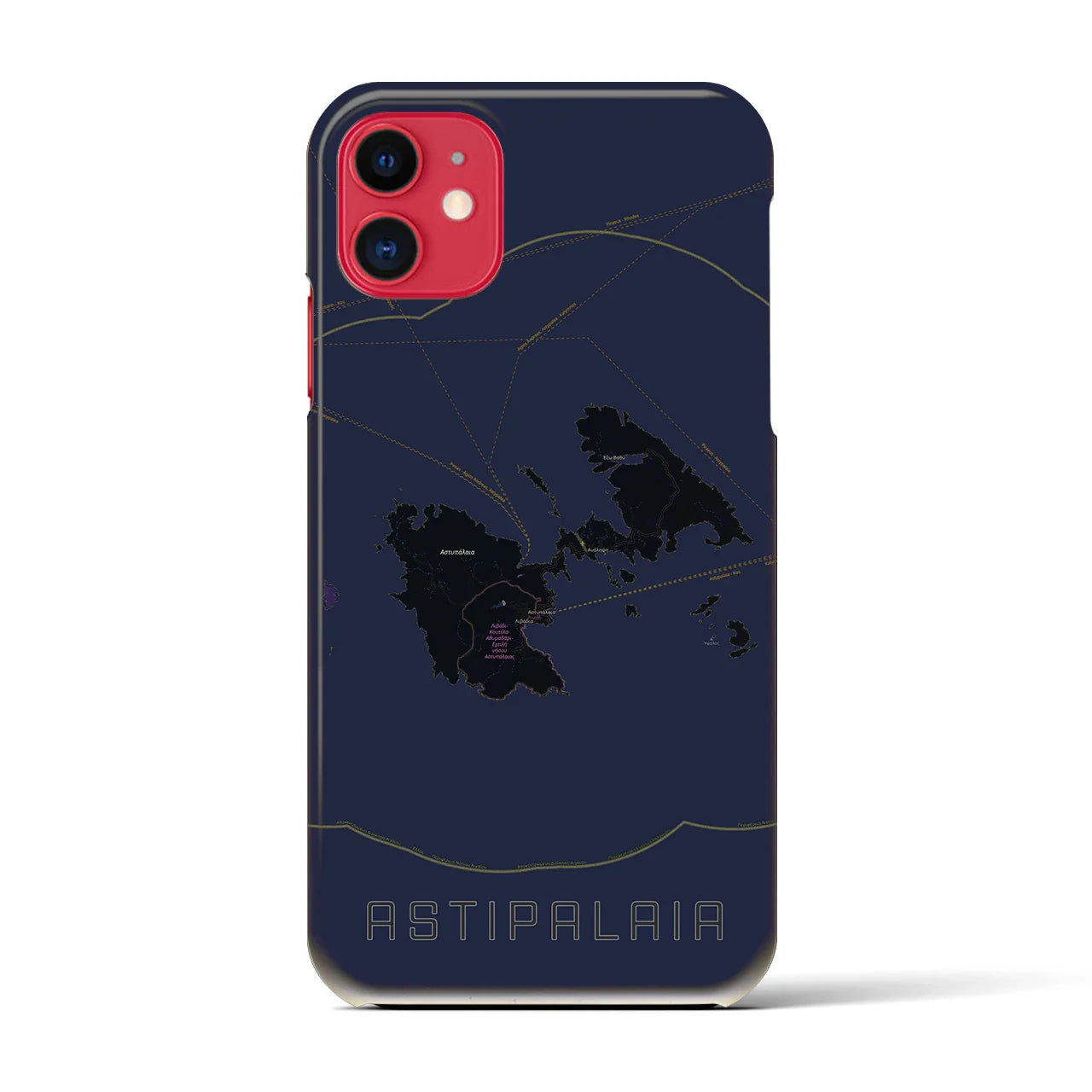 【アスティパレア(ギリシャ)】地図柄iPhoneケース(バックカバータイプ)
