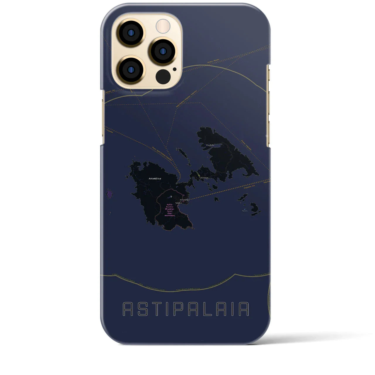 【アスティパレア(ギリシャ)】地図柄iPhoneケース(バックカバータイプ)