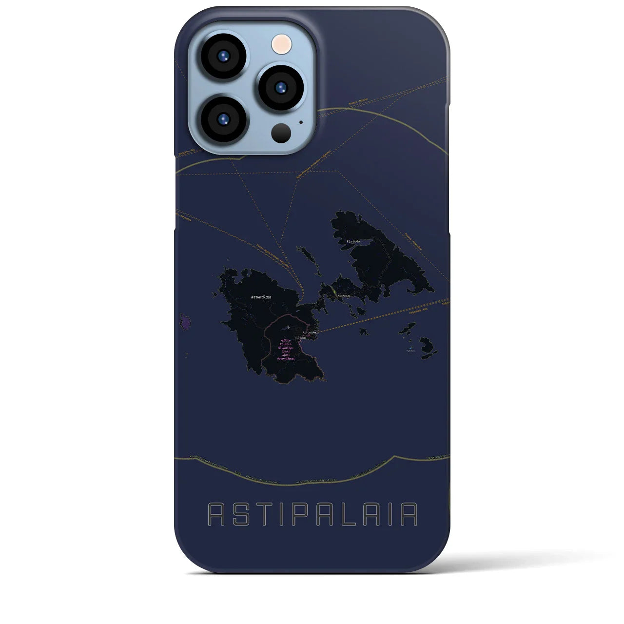 【アスティパレア(ギリシャ)】地図柄iPhoneケース(バックカバータイプ)